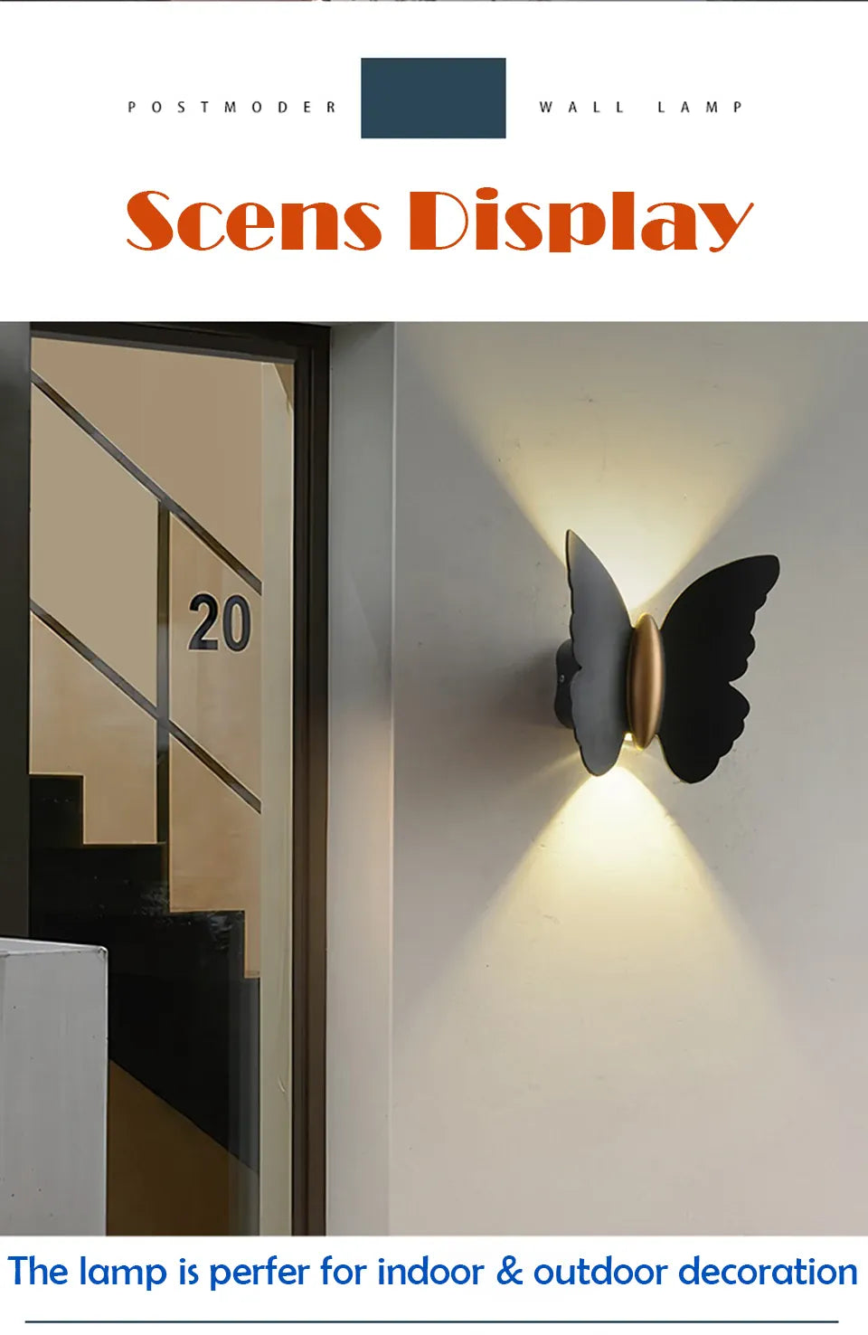 Verthara Premium Butterfly LED Garden Wall Light