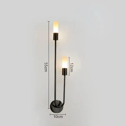 Verthara Premium Candle Shape Wall Sconce Black color right / Cool white