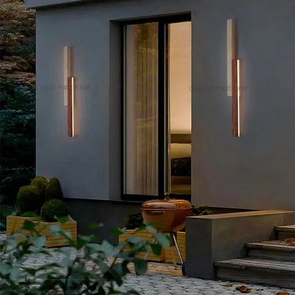 Verthara Premium Cave Stone Outdoor Linear Wall Light