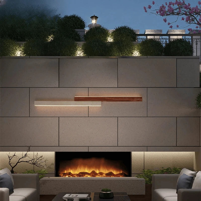 Verthara Premium Cave Stone Outdoor Linear Wall Light