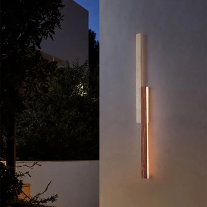 Verthara Premium Cave Stone Outdoor Linear Wall Light