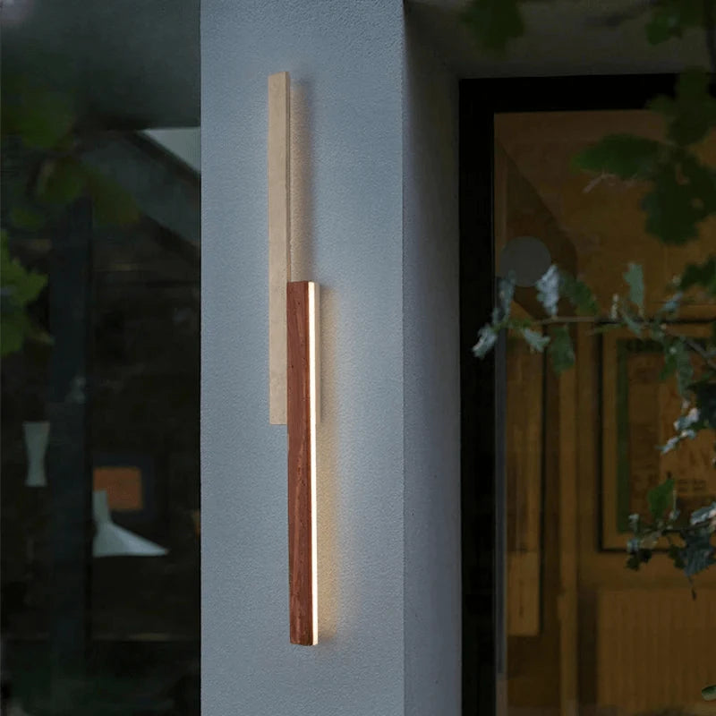 Verthara Premium Cave Stone Outdoor Linear Wall Light