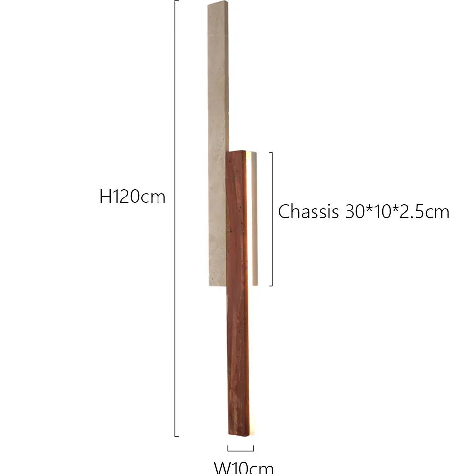 Verthara Premium Cave Stone Outdoor Linear Wall Light
