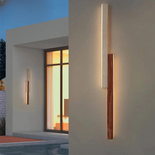 Verthara Premium Cave Stone Outdoor Linear Wall Light