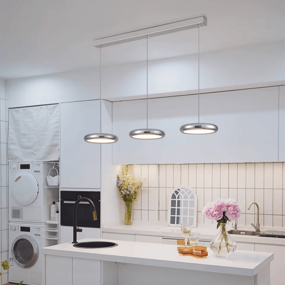 Verthara Premium Chrome Round Island Pendant Light