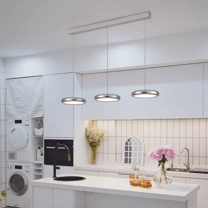 Verthara Premium Chrome Round Island Pendant Light