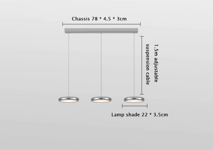 Verthara Premium Chrome Round Island Pendant Light
