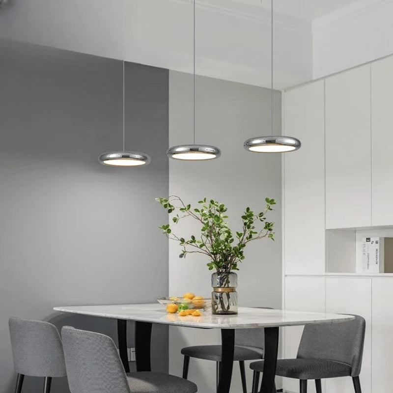 Verthara Premium Chrome Round Island Pendant Light
