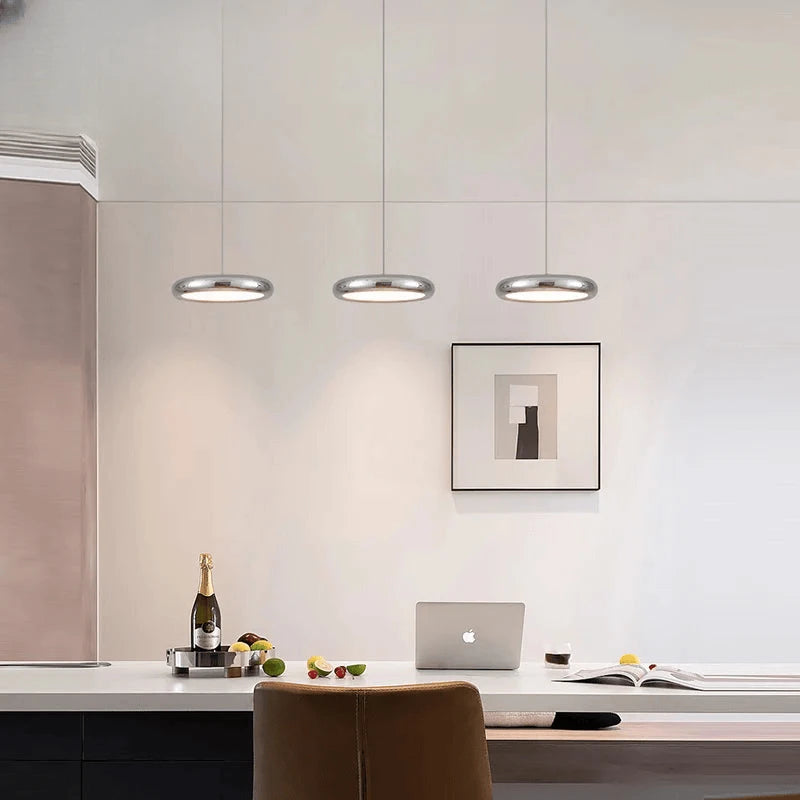 Verthara Premium Chrome Round Island Pendant Light