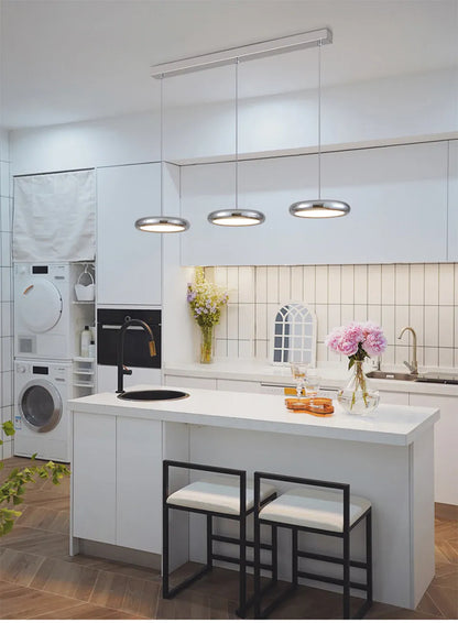 Verthara Premium Chrome Round Island Pendant Light