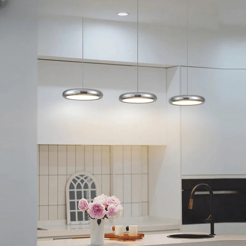 Verthara Premium Chrome Round Island Pendant Light