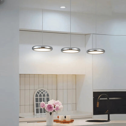 Verthara Premium Chrome Round Island Pendant Light