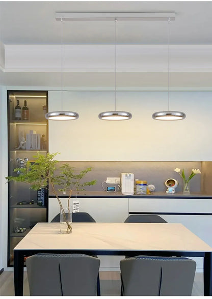Verthara Premium Chrome Round Island Pendant Light