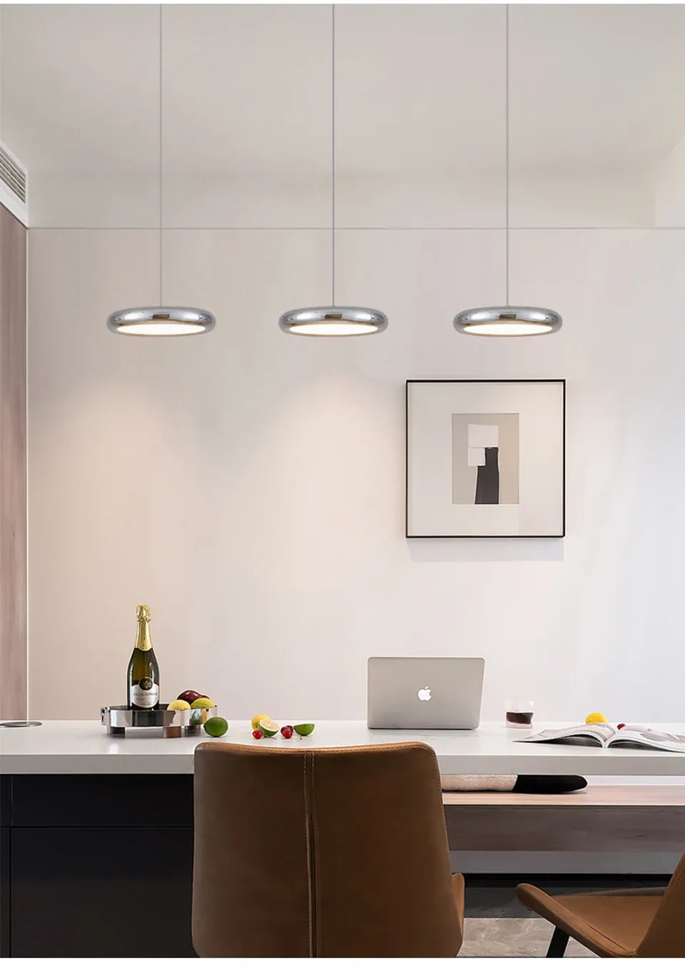 Verthara Premium Chrome Round Island Pendant Light