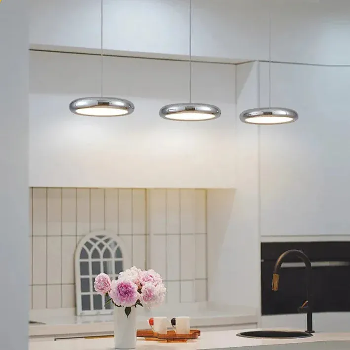 Verthara Premium Chrome Round Island Pendant Light