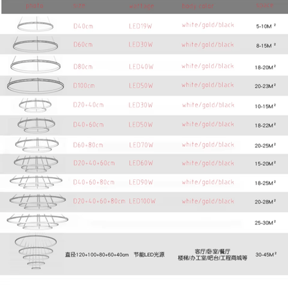 Verthara Premium Circle Ring Pendant Light
