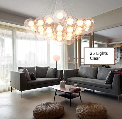 Verthara Premium Colourful Glass Bubble Chandelier