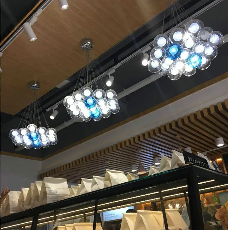 Verthara Premium Colourful Glass Bubble Chandelier