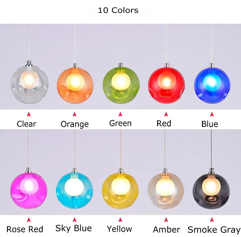 Verthara Premium Colourful Glass Bubble Chandelier