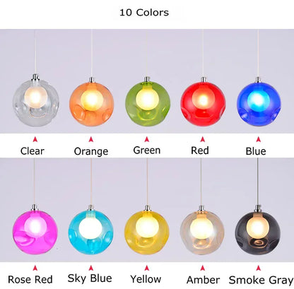 Verthara Premium Colourful Glass Bubble Chandelier