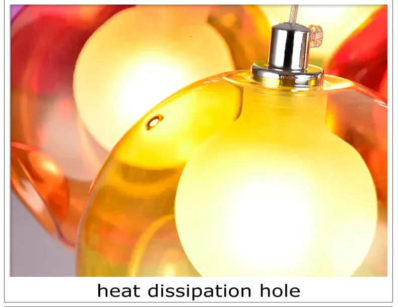 Verthara Premium Colourful Glass Bubble Chandelier