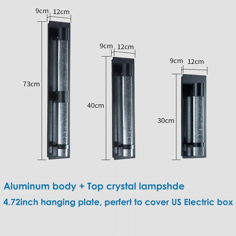 Verthara Premium Column Crystal Garden Up-Down Wall Light