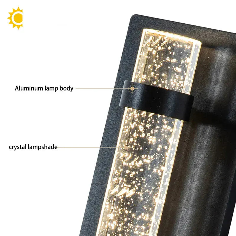 Verthara Premium Column Crystal Garden Up-Down Wall Light