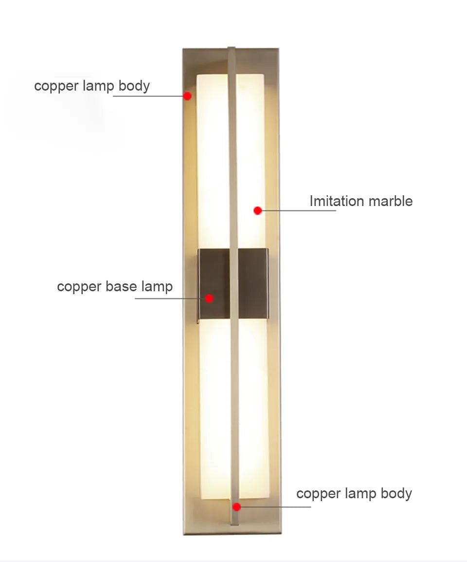 Verthara Premium Copper LED Outdoor Wall Light IP65 Dimmable