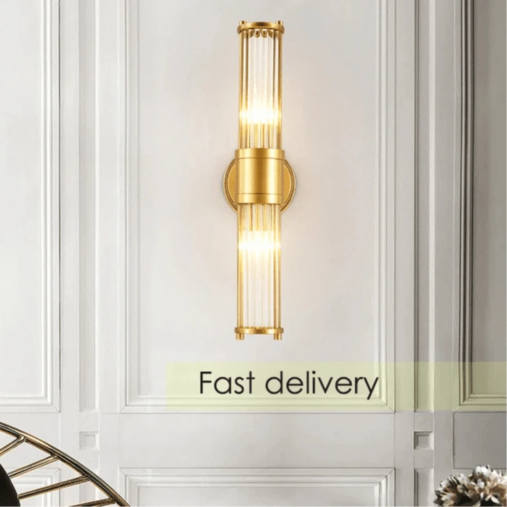 Verthara Premium Copper Wall Sconce Lighting Fixture with E14 Base – Elegant Indoor Wall Lamp for Living Room, Bedroom, and Hallway