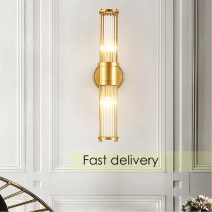 Verthara Premium Copper Wall Sconce Lighting Fixture with E14 Base – Elegant Indoor Wall Lamp for Living Room, Bedroom, and Hallway