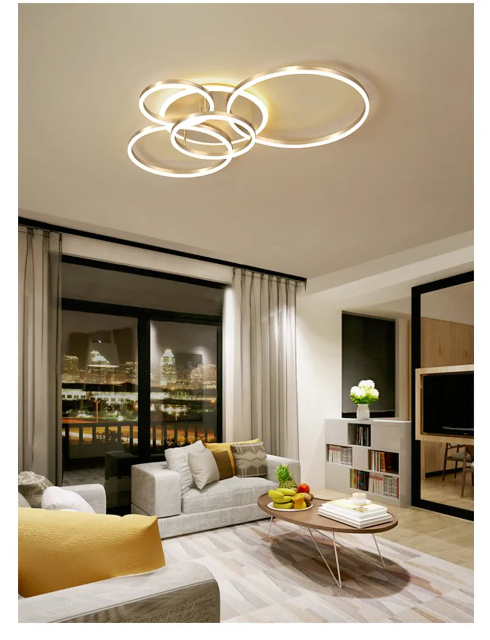 Verthara Premium Crystal & Aluminium Dimmable LED Pendant Chandelier