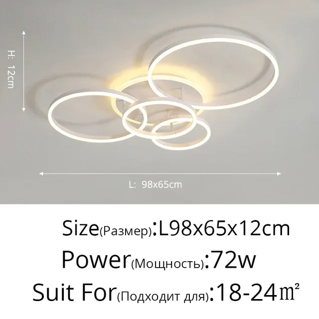 Verthara Premium Crystal & Aluminium Dimmable LED Pendant Chandelier White 5 heads 72w