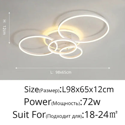 Verthara Premium Crystal & Aluminium Dimmable LED Pendant Chandelier White 5 heads 72w