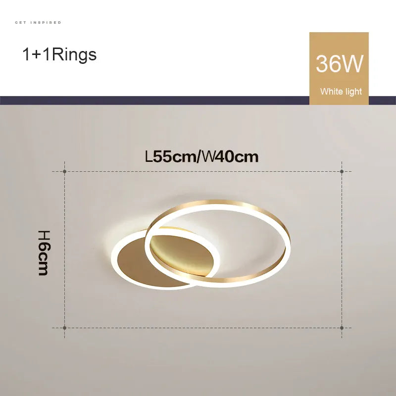 Verthara Premium Crystal & Aluminium Dimmable LED Pendant Chandelier Gold 2 heads 24w