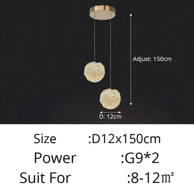 Verthara Premium Crystal Ball Pendant Chandelier