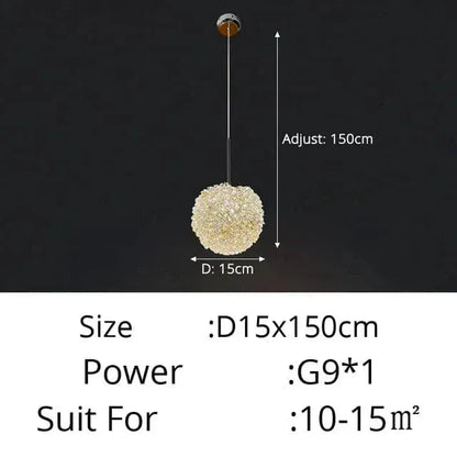 Verthara Premium Crystal Ball Pendant Chandelier
