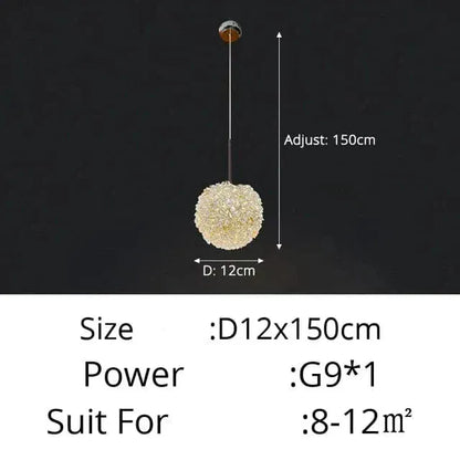 Verthara Premium Crystal Ball Pendant Chandelier