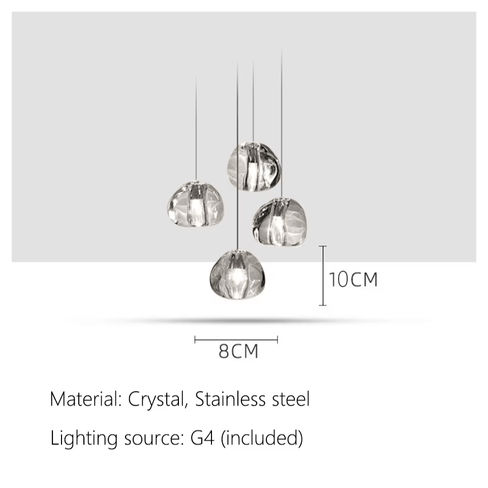 Verthara Premium Crystal Ball Staircase Pendant Light