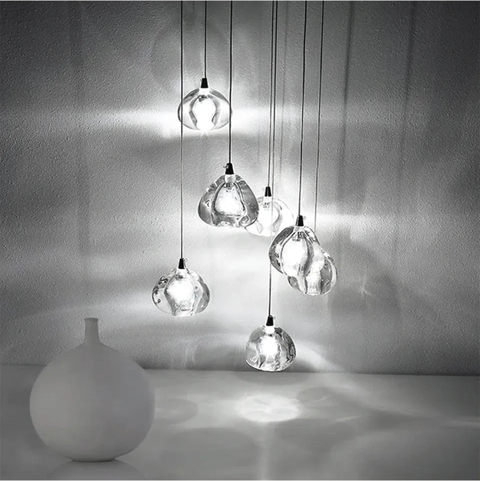 Verthara Premium Crystal Ball Staircase Pendant Light