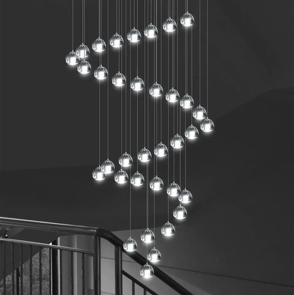 Verthara Premium Crystal Ball Staircase Pendant Light