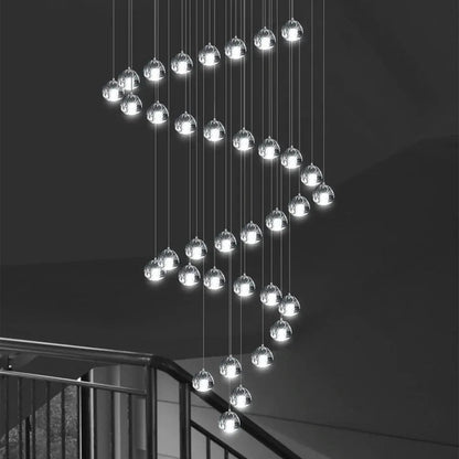 Verthara Premium Crystal Ball Staircase Pendant Light