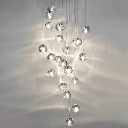 Verthara Premium Crystal Ball Staircase Pendant Light