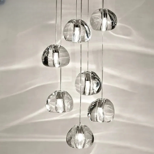 Verthara Premium Crystal Ball Staircase Pendant Light