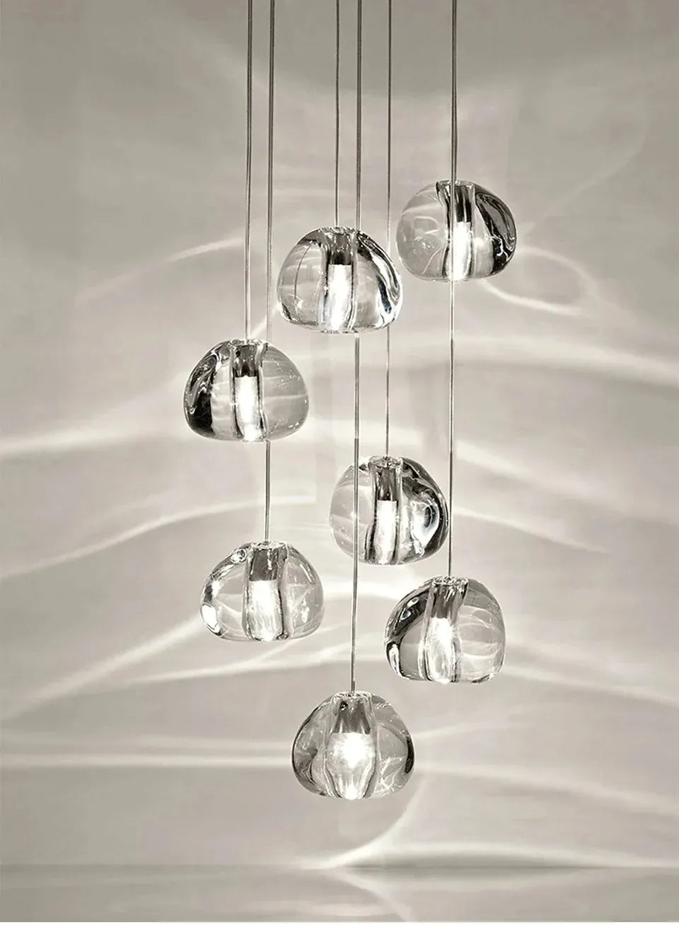 Verthara Premium Crystal Ball Staircase Pendant Light