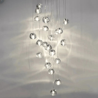 Verthara Premium Crystal Ball Staircase Pendant Light