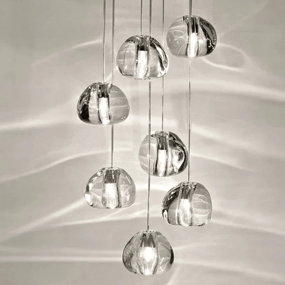 Verthara Premium Crystal Ball Staircase Pendant Light