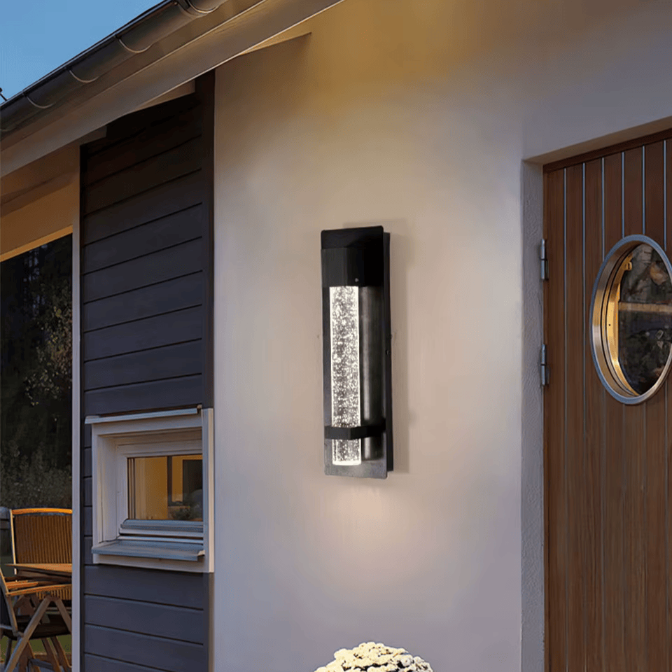 Verthara Premium Crystal Bubble Exterior Wall Sconce