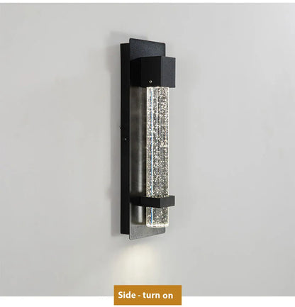 Verthara Premium Crystal Bubble Exterior Wall Sconce
