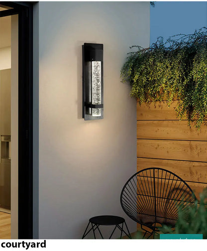 Verthara Premium Crystal Bubble Exterior Wall Sconce