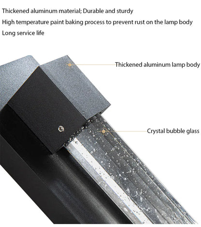 Verthara Premium Crystal Bubble Exterior Wall Sconce